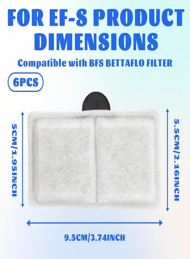LUSTRIB 6pcs Filter Cartridges Replacement for Aquarium Water Filtration, 3.7x2.1 Inch Fish Tank Filter Compatible with Topfin EF-S & BF5 BETTAFLO Filter Systems - Image 2